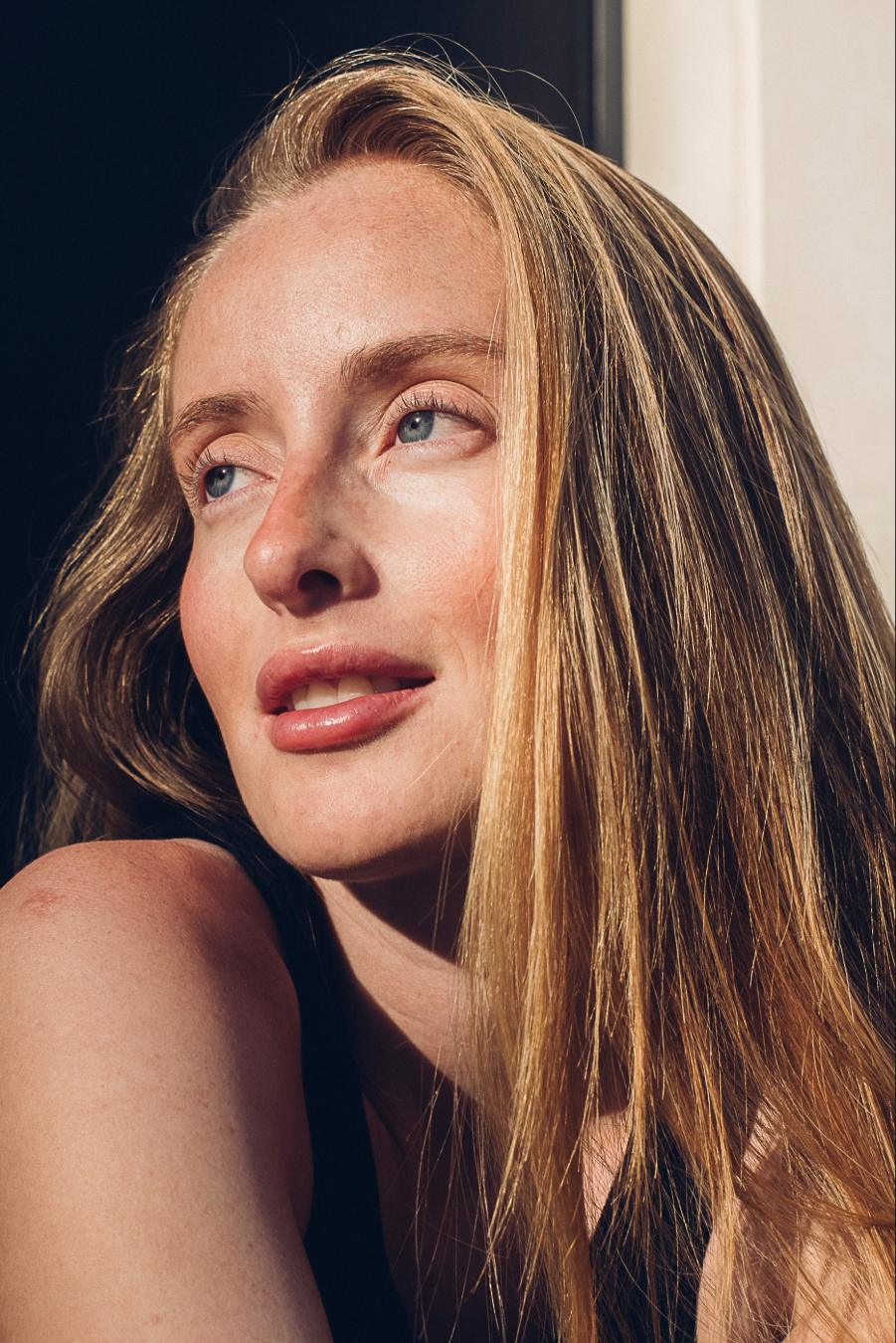 primer plano de modelo.